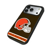 Cleveland Browns Personalized Stripe Bump Phone Case for Apple iPhone