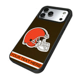 Cleveland Browns Personalized Stripe Bump Phone Case for Apple iPhone