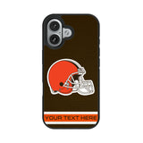 Cleveland Browns Personalized Stripe Bump Phone Case for Apple iPhone 17 Series