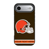 Cleveland Browns Personalized Stripe Bump Phone Case for Apple iPhone
