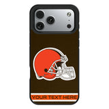 Cleveland Browns Personalized Stripe Bump Phone Case for Apple iPhone