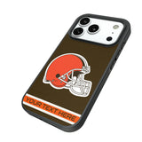 Cleveland Browns Personalized Stripe Bump Phone Case for Apple iPhone