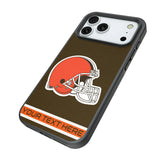 Cleveland Browns Personalized Stripe Bump Phone Case for Apple iPhone