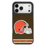 Cleveland Browns Personalized Stripe Bump Phone Case for Apple iPhone