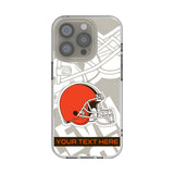 Cleveland Browns Personalized Tilt Clear Phone Case for Apple iPhone