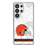 Cleveland Browns Personalized Tilt Clear Phone Case for Samsung Galaxy