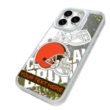 Cleveland Browns Personalized Tilt Glitter Phone Case for Apple iPhone