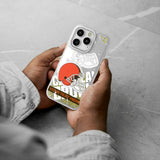 Cleveland Browns Personalized Tilt Glitter Phone Case for Apple iPhone