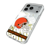 Cleveland Browns Personalized Tilt Glitter Phone Case for Apple iPhone