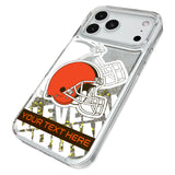 Cleveland Browns Personalized Tilt Glitter Phone Case for Apple iPhone