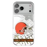 Cleveland Browns Personalized Tilt Glitter Phone Case for Apple iPhone