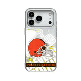 Cleveland Browns Personalized Tilt Glitter Phone Case for Apple iPhone