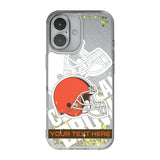 Cleveland Browns Personalized Tilt Glitter Phone Case for Apple iPhone