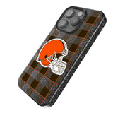 Cleveland Browns Plaid Black Bling Phone Case for Apple iPhone
