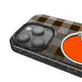 Cleveland Browns Plaid Black Bling Phone Case for Apple iPhone