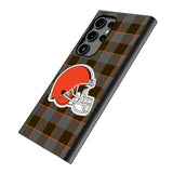 Cleveland Browns Plaid MagSafe Compatible Phone Case for Samsung Galaxy