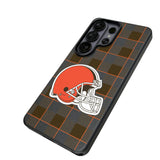 Cleveland Browns Plaid MagSafe Compatible Phone Case for Samsung Galaxy
