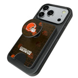 Cleveland Browns Rivet PopSockets MagSafe-Compatible PopWallet+