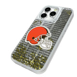 Cleveland Browns Text Backdrop Glitter Phone Case for Apple iPhone