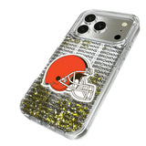 Cleveland Browns Text Backdrop Glitter Phone Case for Apple iPhone