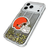 Cleveland Browns Text Backdrop Glitter Phone Case for Apple iPhone