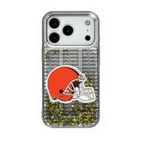 Cleveland Browns Text Backdrop Glitter Phone Case for Apple iPhone