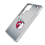 Cleveland Guardians Linen Clear Phone Case for Samsung Galaxy