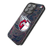Cleveland Guardians Paisley Black Bling Phone Case for Apple iPhone