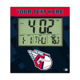 Cleveland Guardians Personalized Color Block Wall Clock