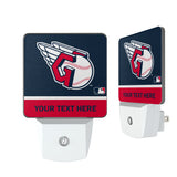 Cleveland Guardians Personalized Endzone Solid Night Light 2-Pack