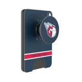 Cleveland Guardians Personalized Endzone Solid PopSockets MagSafe-Compatible PopWallet+