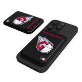 Cleveland Guardians Personalized Insignia Black Magnetic Credit Card Wallet