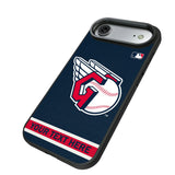Cleveland Guardians Personalized Stripe Bump Phone Case for Apple iPhone