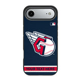 Cleveland Guardians Personalized Stripe Bump Phone Case for Apple iPhone
