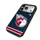 Cleveland Guardians Personalized Stripe Bump Phone Case for Apple iPhone