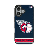Cleveland Guardians Personalized Stripe Bump Phone Case for Apple iPhone