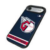 Cleveland Guardians Personalized Stripe Bump Phone Case for Apple iPhone