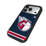 Cleveland Guardians Personalized Stripe Bump Phone Case for Apple iPhone
