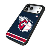 Cleveland Guardians Personalized Stripe Bump Phone Case for Apple iPhone