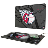 Cleveland Guardians Personalized Tilt 15-Watt Wireless Charger and Mouse Pad