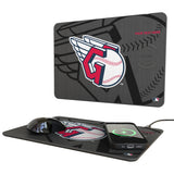 Cleveland Guardians Personalized Tilt 15-Watt Wireless Charger and Mouse Pad