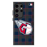 Cleveland Guardians Plaid MagSafe Compatible Phone Case for Samsung Galaxy