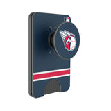 Cleveland Guardians Stripe PopSockets MagSafe-Compatible PopWallet+