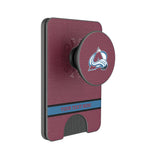 Colorado Avalanche Personalized Endzone Solid PopSockets MagSafe-Compatible PopWallet+