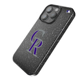 Colorado Rockies Linen Black Bling Phone Case for Apple iPhone