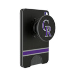 Colorado Rockies Stripe PopSockets MagSafe-Compatible PopWallet+