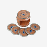Dallas Cowboys 5 Pack Barrel Coaster Set