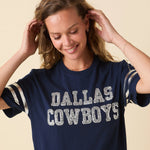 Lauren James Women's Dallas Cowboys Sequin Coaches t-shirt