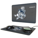 Dallas Cowboys 1966-1969 Historic Collection Linen 15-Watt Wireless Charger and Mouse Pad
