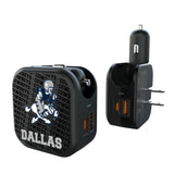 Dallas Cowboys 1966-1969 Historic Collection Text Backdrop 2 in 1 USB A/C Charger